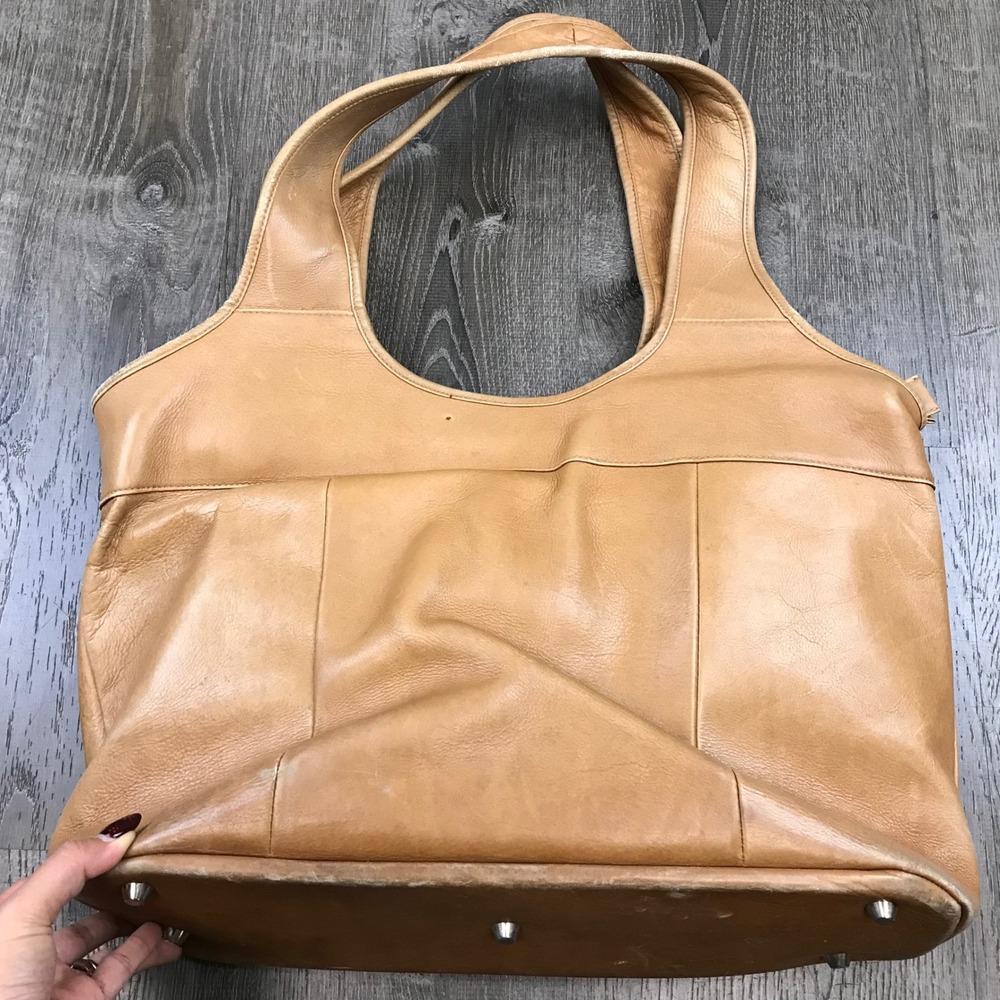 Piel Brown Leather Tote Bag Large Shoulder Bag Handbag Everyday Purse Tan Boho